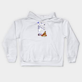 Name Initial Letter E and Dove Kids Hoodie